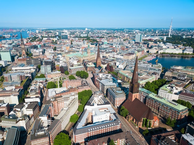 Vista del centro di Amburgo Germania