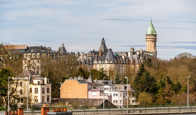 Vista del centro storico della città di Lussemburgo