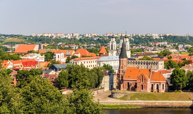 Vista del centro storico di Kaunas in Lituania