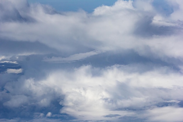 Vista del cloudscape durante il volo sull'aereo