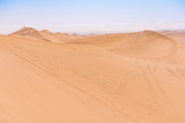 Vista del deserto di Namib dalla duna 7 vicino a Swakopmund in Namibia in Africa.