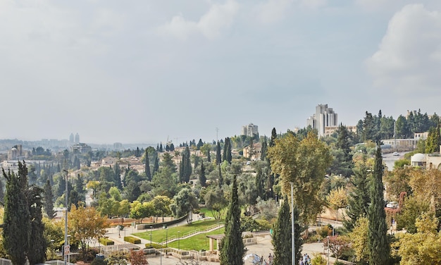 Vista del distretto di Gerusalemme di Yemin Moshe