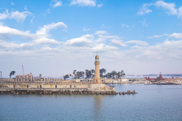 Vista del faro di Montaza di Alessandria ad Alessandria d'Egitto