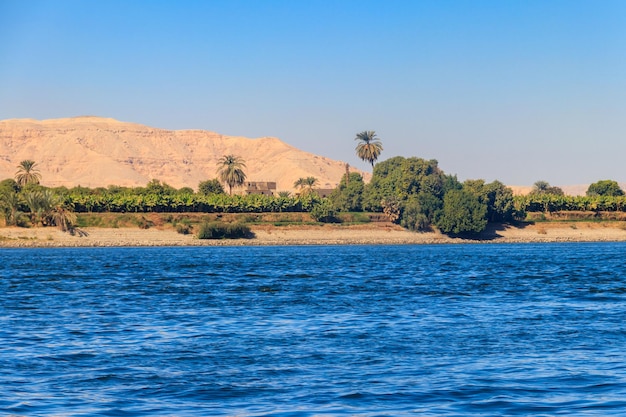 Vista del fiume Nilo a Luxor, Egitto