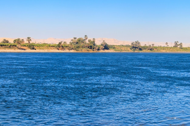 Vista del fiume Nilo a Luxor in Egitto