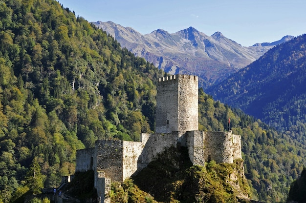 Vista del forte contro la catena montuosa