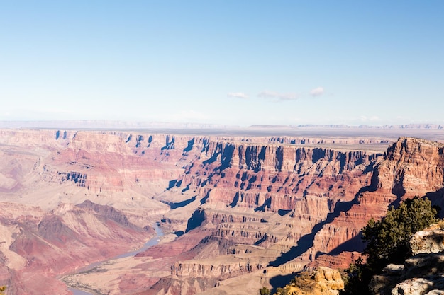 Vista del Grand Canyon dal South Rim in inverno.