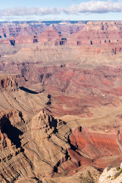 Vista del Grand Canyon dal South Rim in inverno.