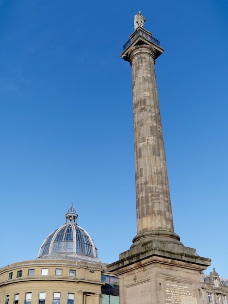 Vista del Grey's Monument a Newcastle upon Tyne, Tyne and Wear il 20 gennaio 2018