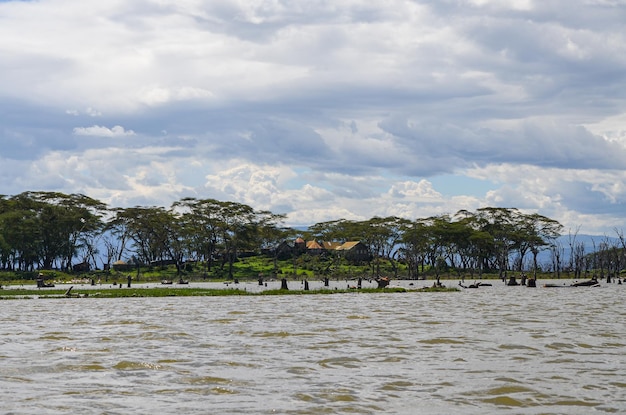 Vista del lago Naivasha Kenya Africa