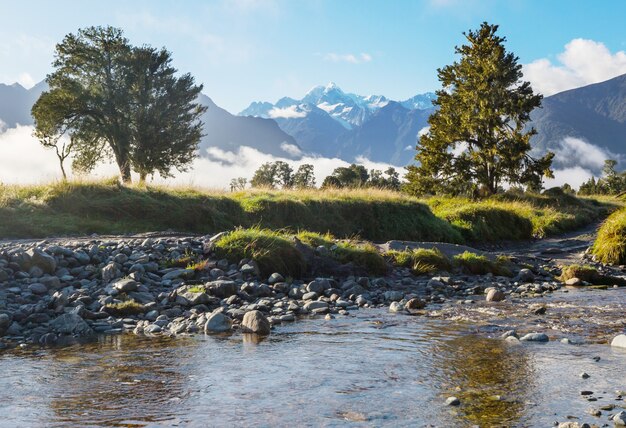 Vista del maestoso Aoraki Mount Cook, Nuova Zelanda