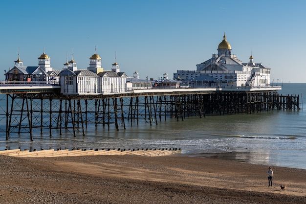 Vista del molo di Eastbourne nell'East Sussex