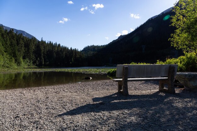 Vista del paesaggio della natura canadese durante una giornata di sole