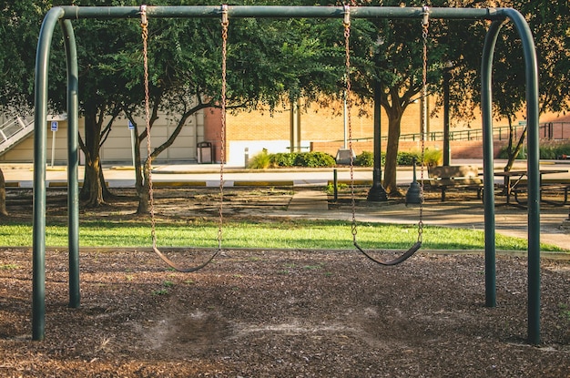 Vista del parco giochi al parco