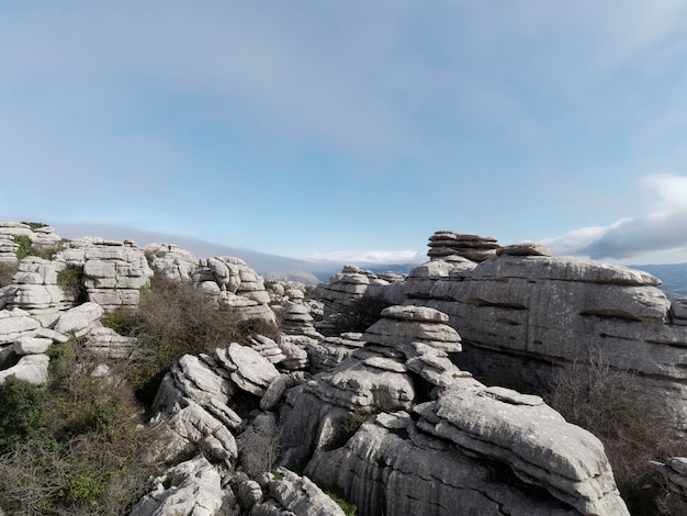 Vista del Parco Naturale El Torcal de Antequera.