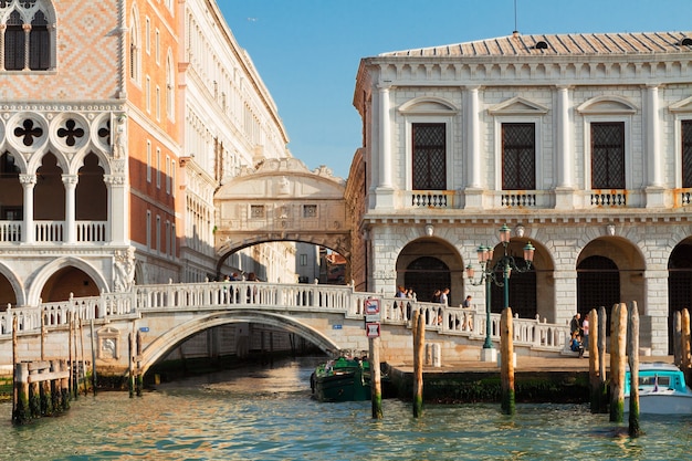 Vista del Ponte dei Sospiri, Venezia, Italia