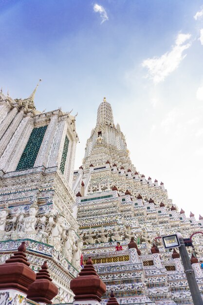 vista del tempio buddista in Thailandia