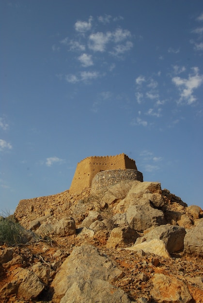 Vista del vecchio forte di Ras al Khaimah, Emirati Arabi Uniti.