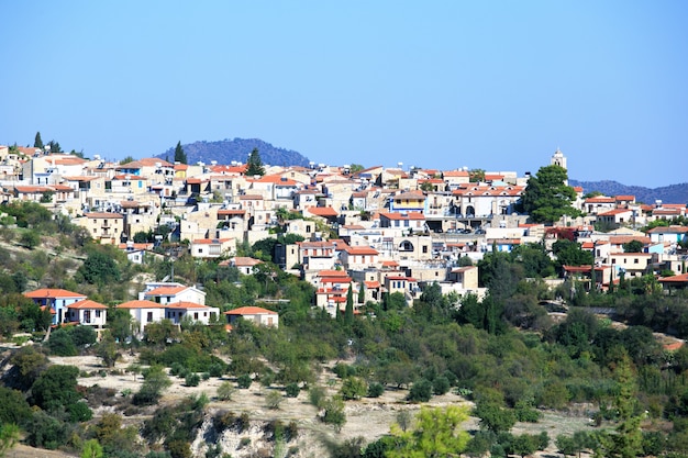 Vista del villaggio di Lefkara, Cipro