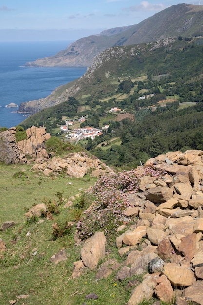 Vista del villaggio di Teixido, Galizia, Spagna