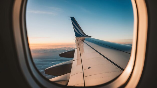 Vista dell'ala di un aereo da finestra