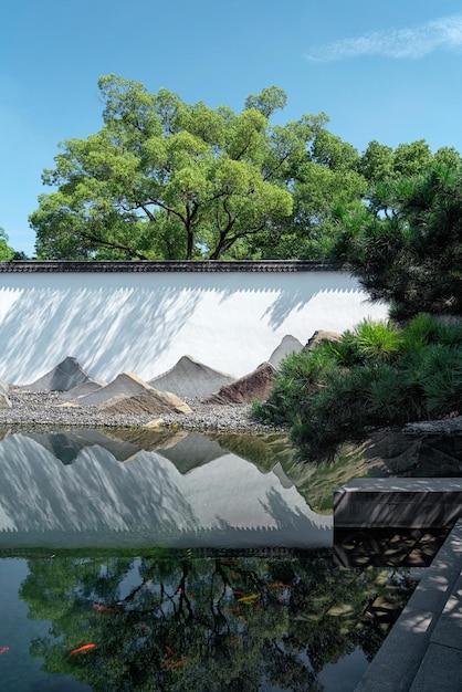 Vista dell'architettura nel Museo di Suzhou