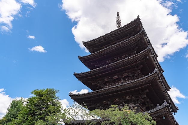 Vista dell'area di Yasakadori con il tempio Hokanji Yasaka Pagoda