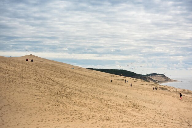 Vista della baia di Arcachon e la Duna di Pyla, Aquitania, France