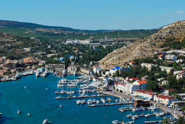 Vista della baia di Balaklava in Crimea Ucraina