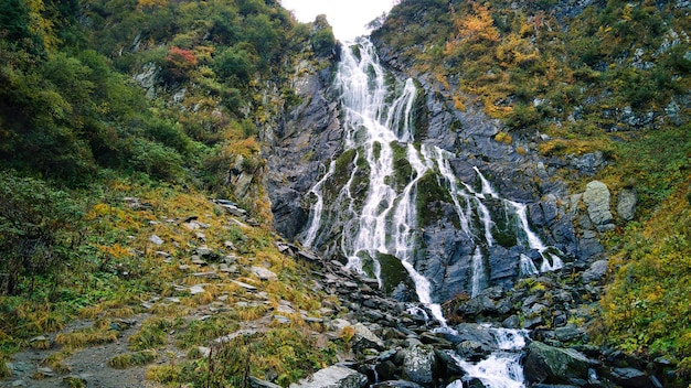 Vista della cascata di Balea in Romania