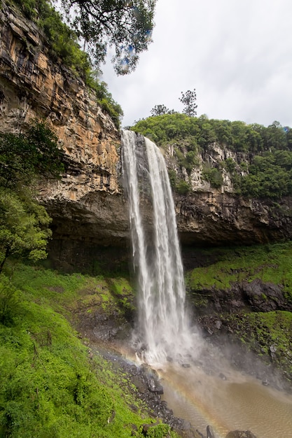 Vista della cascata di Caracol, Canela City, Rio Grande do Sul, Brasile