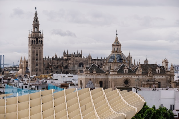 Vista della cattedrale e della giralda. Siviglia, Spagna.