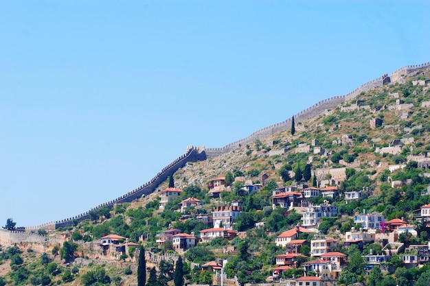 Vista della città alania, turchia