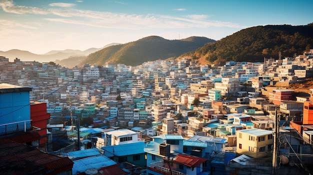 Vista della città della Corea del Sud