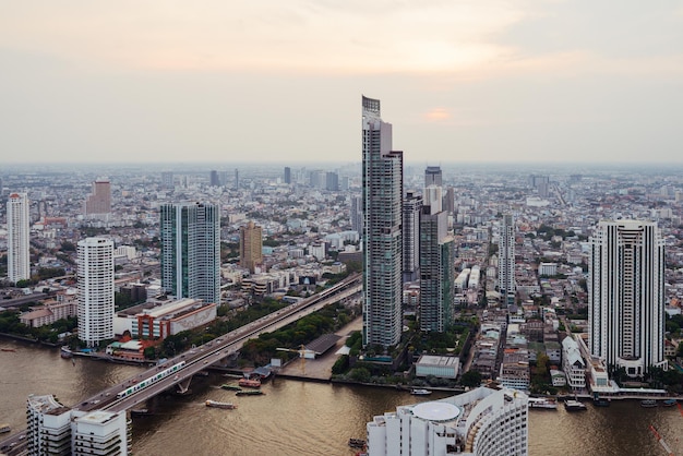 Vista della città di Bangkok, la capitale della Thailandia