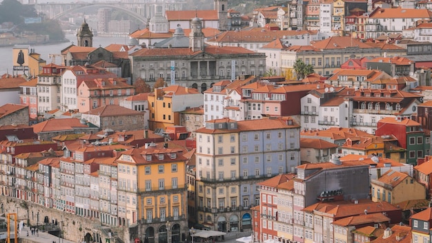 Vista della città di Oporto. Vecchio edificio della città porto, Portogallo