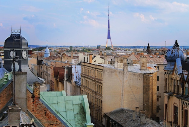 Vista della città di Riga, Lettonia