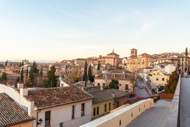 Vista della città medievale di Toledo da Castilla La Mancha, in Spagna