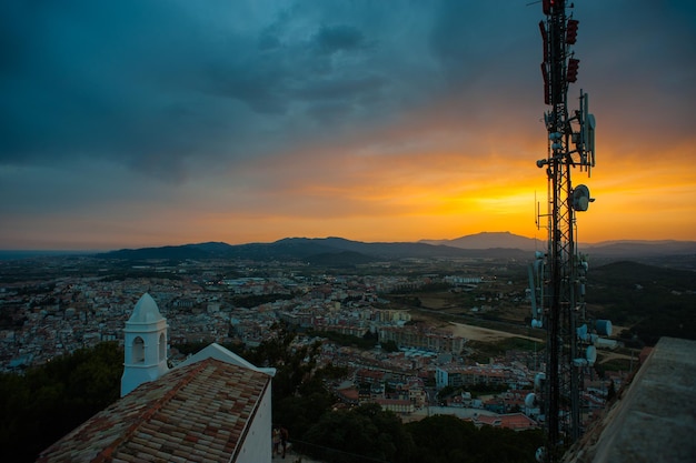 Vista della città termale di Blanes dalla cima della collina.