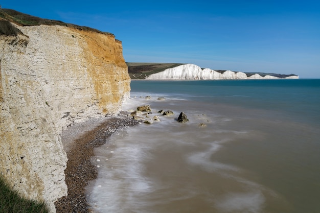 Vista della costa del Sussex da Hope Gap