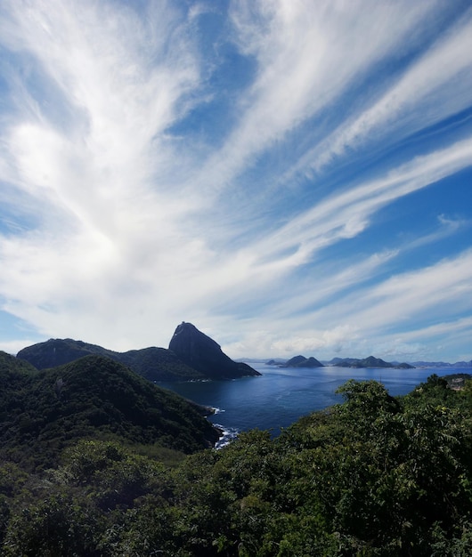 Vista della famosa attrazione turistica Pan di Zucchero a Rio de Janeiro in Brasile