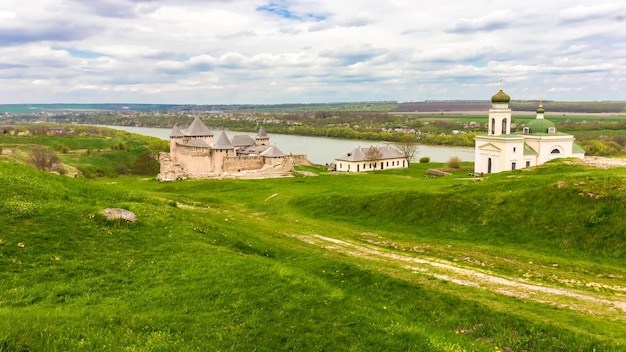 Vista della fortezza di Khotyn Ucraina Europa