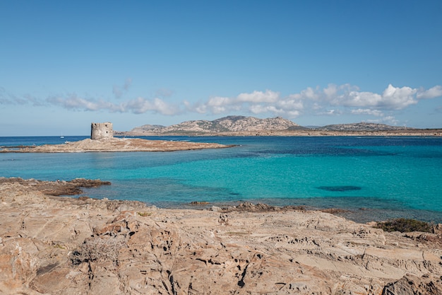 Vista della meravigliosa spiaggia dell'isola dell'Asinara