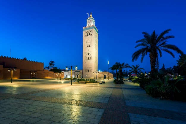 Vista della Moschea Koutoubia al mattino Marrakech