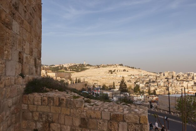 Vista della parete sud della città vecchia di Gerusalemme