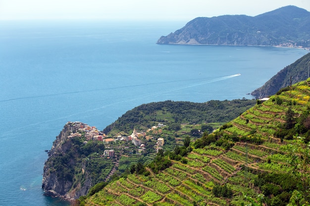 Vista della regione delle Cinque Terre