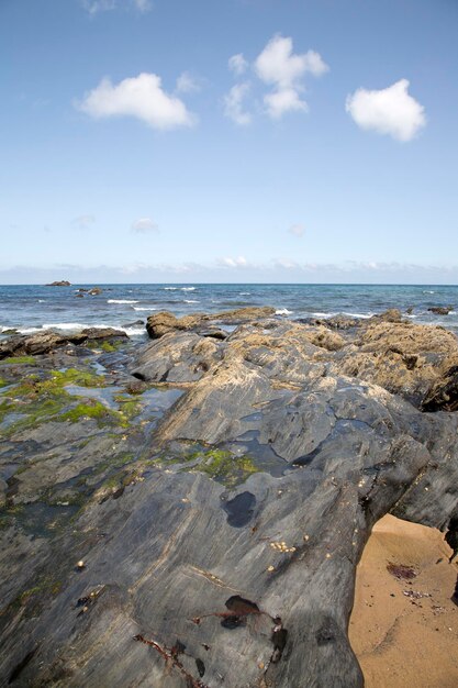 Vista della spiaggia di Picon a Loiba, Galizia, Spagna