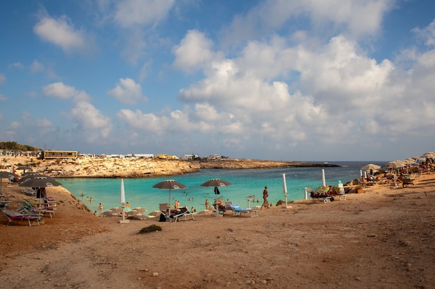 Vista della spiaggia di Porto Ntoni, Lampedusa