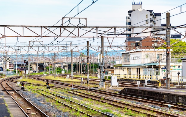 Vista della stazione di Oji a Nara, Giappone