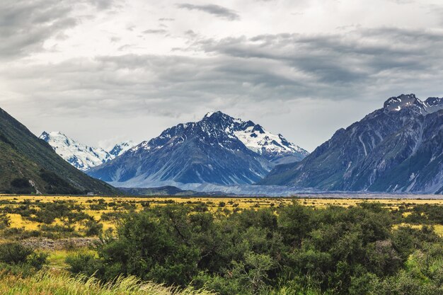 Vista della valle in Mount Cook National Park, Nuova Zelanda